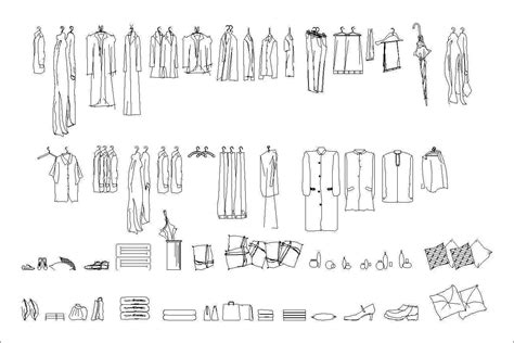 Clothes Shoes Hats Wardrobe Accessories Autocad Blocks CollectionsAll