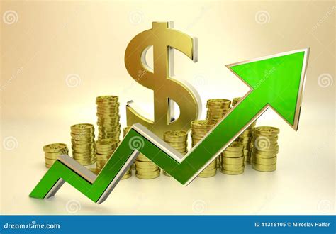 Rise of the dollar stock illustration. Illustration of concept - 41316105