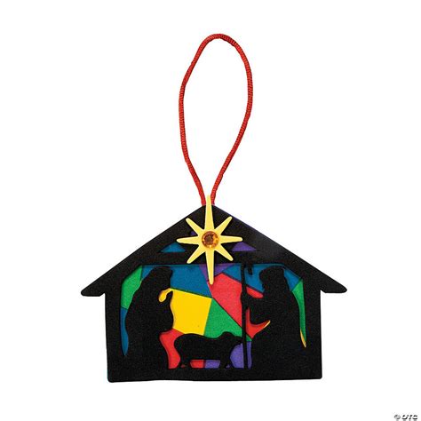 Nativity Silhouette Christmas Ornament Craft Kit Oriental Trading