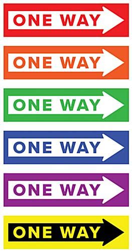 One Way Arrow Floor Decal Pre Printed Full Color Graphics