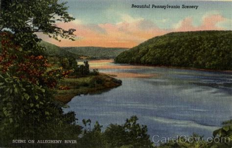 Beautiful Pennsylvania Scenery Allegheny River Rimer Pa