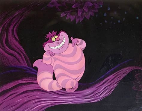 Original Production Animation Cel Of Cheshire Cat From Alice In