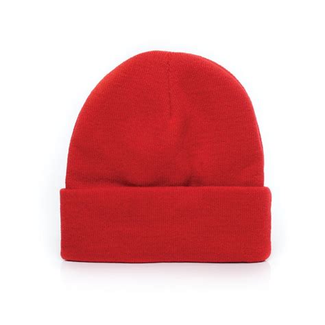 Ever felt like you wanted to learn how to knit something to wear? Varsity Red - Acrylic Rib-Knit Beanie Hat | Delusion MFG ...