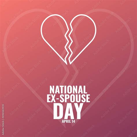 Broken Heart Icon National Ex Spouse Day Design Concept Suitable For Social Media Post