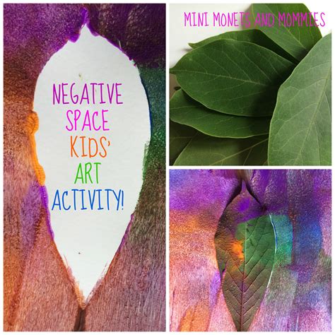 Mini Monets And Mommies Negative Space Art Kids Leaf Paint Activity