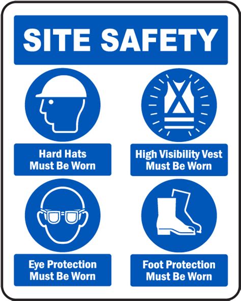 Site Safety Mandatory PPE Sign Save 10 Instantly