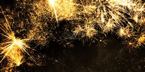 Black Gold Fireworks Background Download Free Banner Background Image