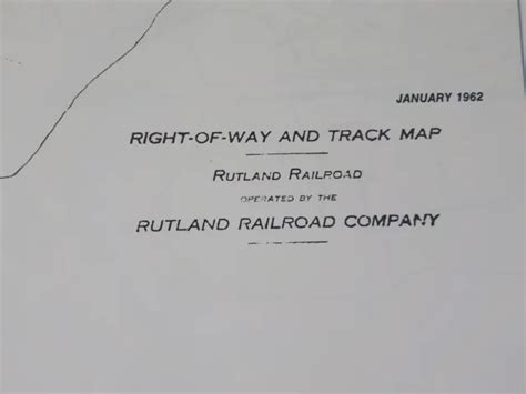 Map Right Of Way And Track Map Rutland Railroad 1962 £2947 Picclick Uk