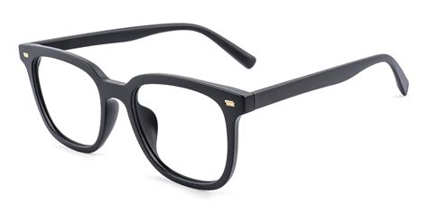 horta matte black square eyeglasses frame abbe glasses