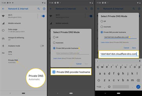 Now select the private dns provider hostname option and enter the dns provider hostname in the text field and tap on save (we are using google dns here). How to Change DNS On Android