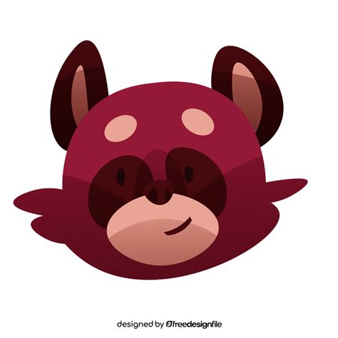 Cute Red Panda Face Clipart Vector Free Download