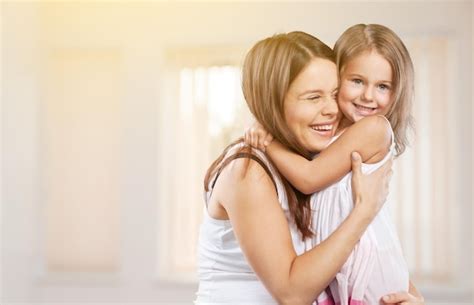 Premium Photo Happy Mother And Daughter Hugging