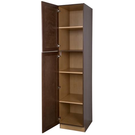 Pantry Cabinet Dark Brown 18 In W X 84 In H Navasco Investments