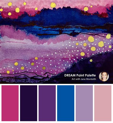 A dreamy colour palette from the original art by Jane Monteith Orange