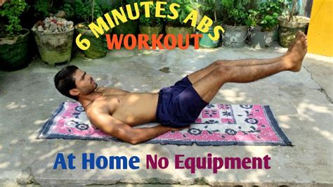 6 Minutes Abs Workout At Home No Equipments Dhn Fitness Youtube
