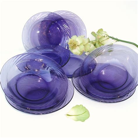 Vintage Purple Pyrex Dishes Amethyst Glassware Glass Plates