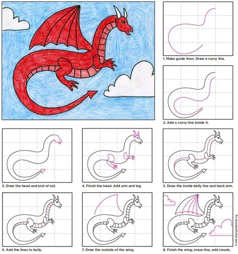 Kids get fascinated with magical things, like pirates, knights in shining armor, fairies & especially dragons. How to Draw all KINDS of Dragons · Art Projects for Kids