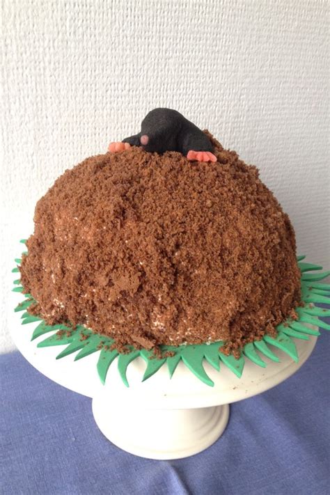 Mole Cake The Mole Is Made Of Marzipan Paste The Hill Of Banana