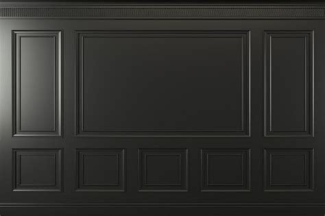 3d Illustration Classic Wall Of Dark Wood Panels Joinery In The