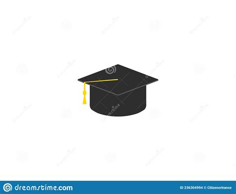 Education Graduation Hat Icon Vector Illustration Flat Design Stock