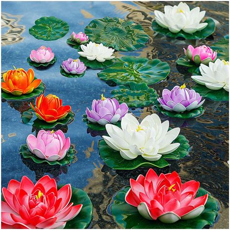 Buy 14pcs Lily Pads For Ponds Artificial Lotus 11in And 6in Large