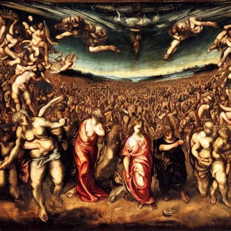 The Last Judgment Tintoretto Mannerism Late Stable Diffusion