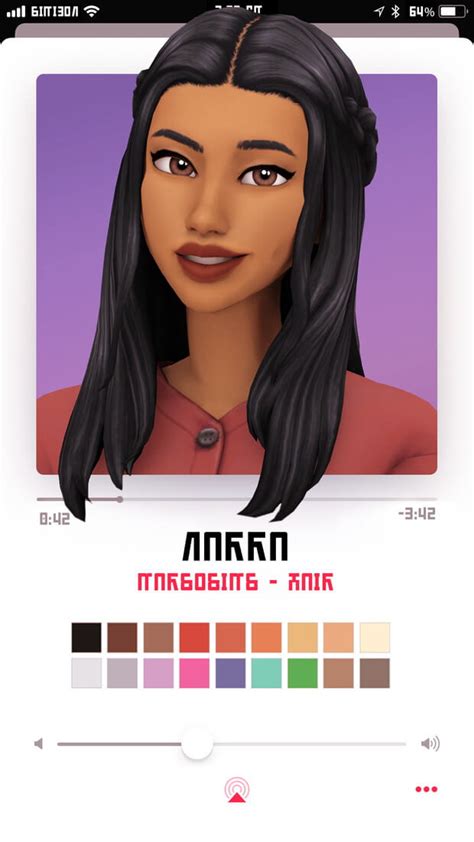 Sims 4 Narra Hair By Marso Sims The Sims Book