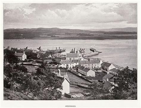Ardrishaig Scotland 1890s Fine Photographic View