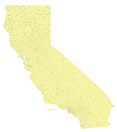 California State Simple Zip Code Map Original Postal Code Map Of
