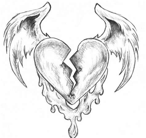 Winged Heart By Thecandylandsniper On Deviantart Sad Drawings Dark Art