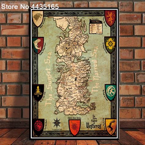 Game Of Thrones Map Wall Mural Thrones Game Map Interactive Sea Narrow