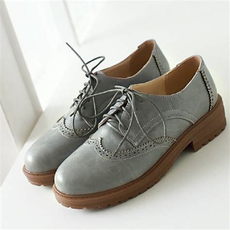 Buy New Women Lace Up Flat Oxford Shoes For Women Lace