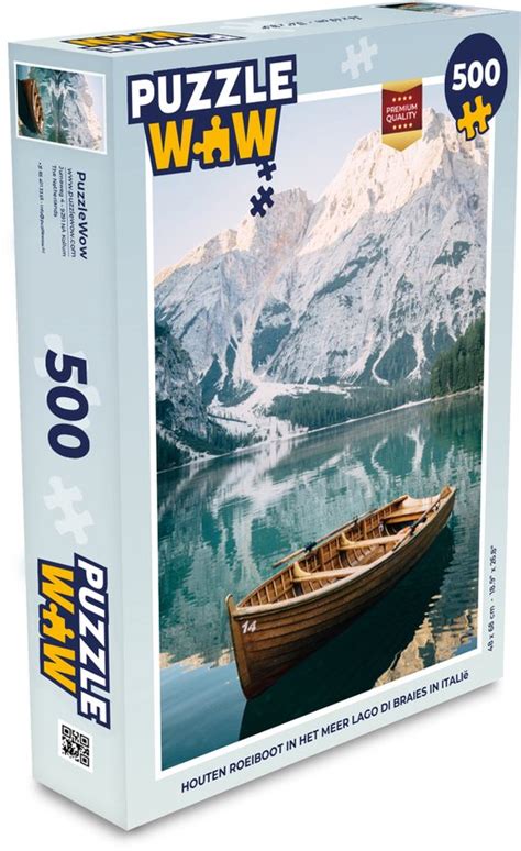 Puzzle Lago Di Braies 500 Pièces Barque En Bois Dans Le Lac Lago Di