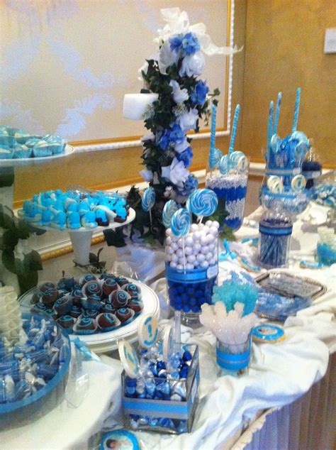 Pin by Seyward Conner on Table Dressings | Blue candy table, Blue candy