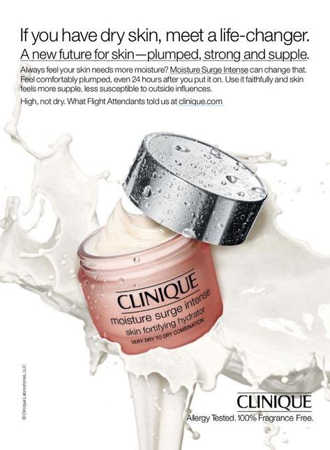 Clinique Skincare Advertising Beauty Ad Skin Care Clinique Moisture
