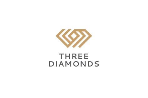 Three Diamond Jewelry Logo Jewelry Logo Logo Logo Design Creative