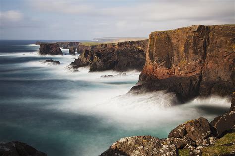 Seascape And Cliffs Shetland Scotland Photograph By John Short Fine