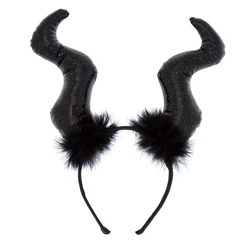 Glitter Witch Horns Headband Black Claires Us