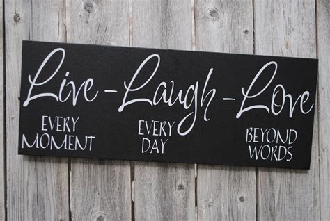 119 ultimate man cave ideas (furniture, signs & decor). Live Laugh Love 6x18 Wood Sign Home Decor Sign by ...