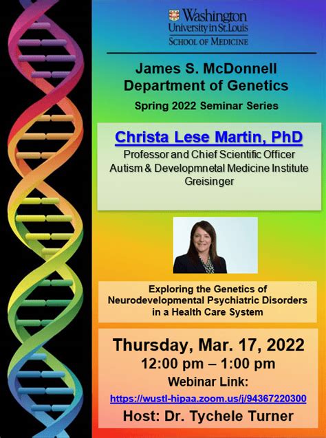 Virtual Genetics Seminar Christa Lese Martin Autism And Developmental