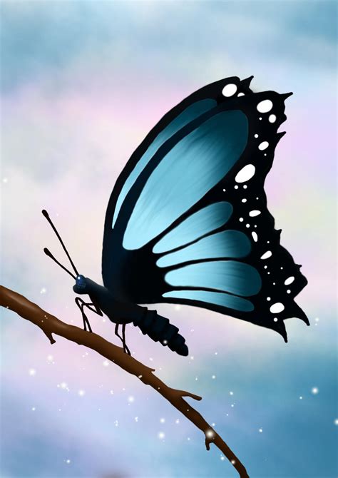 Digital Painting Butterfly By Danischoko On Deviantart