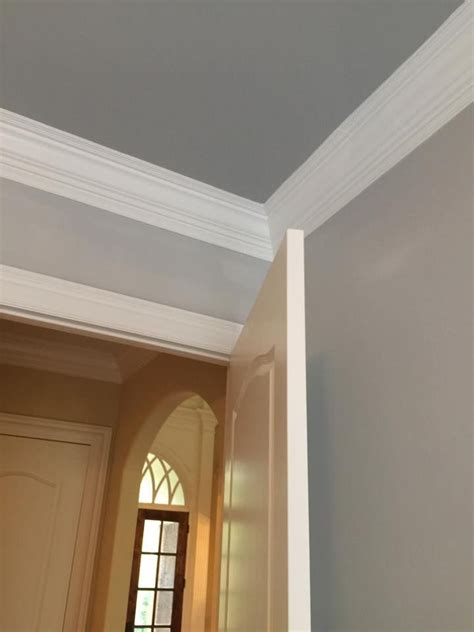 Light ceiling paint and darker tones of wall paint colors can be combined with vertical lines to raise the ceiling visually. Walls: SW Passive Gray Trim: SW Pure White Ceiling: SW ...