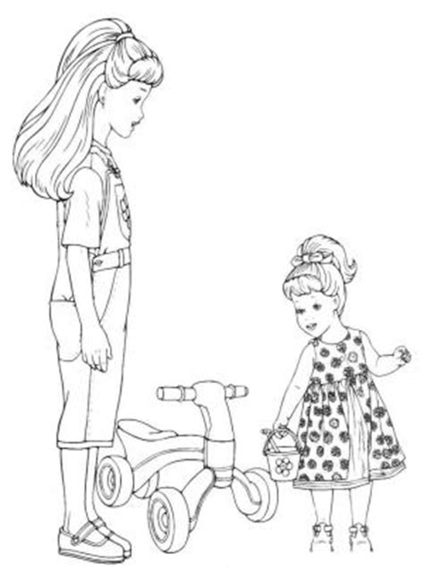 sisters coloring pages    print
