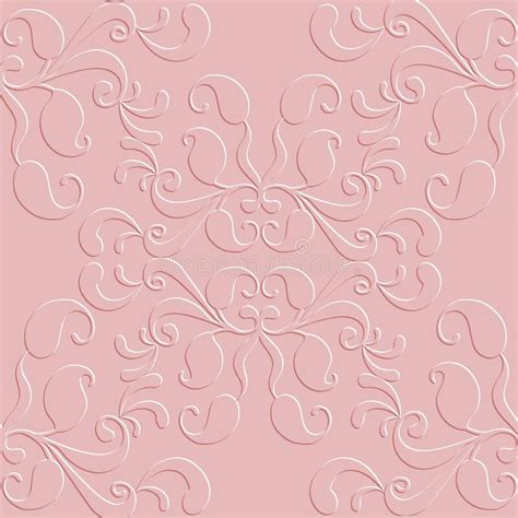 3d Textured Emboss Paisley Seamless Pattern Embossed Floral Pink