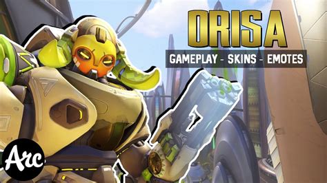 Overwatch Orisa Ptr Gameplay All Skins All Emotes Youtube