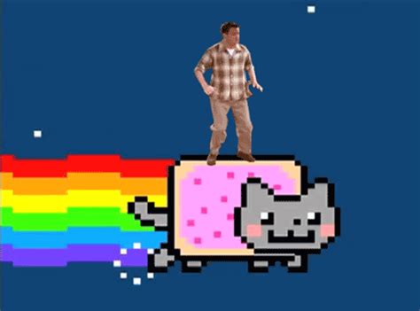 Chandler Dancing On Nyan Cat Nyan Cat Pop Tart Cat Know Your Meme