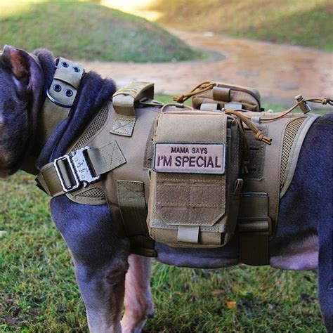 Tactical Dog Harness No Pull With Pouch Military Dog Harness Etsy