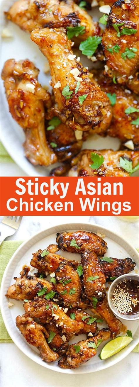 sticky asian chicken wings easy delicious recipes