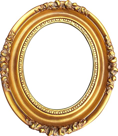 A Vintage Gold Washed Wood Gesso Oval Frame Clip Art Library