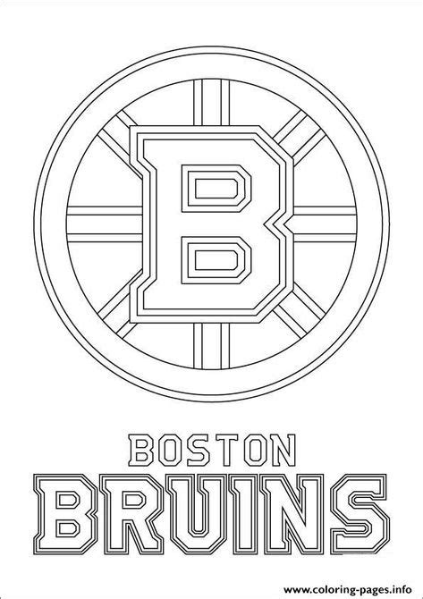 Print Boston Bruins Logo Nhl Hockey Sport Coloring Pages Boston
